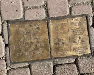 Vienna footpath jew plaques